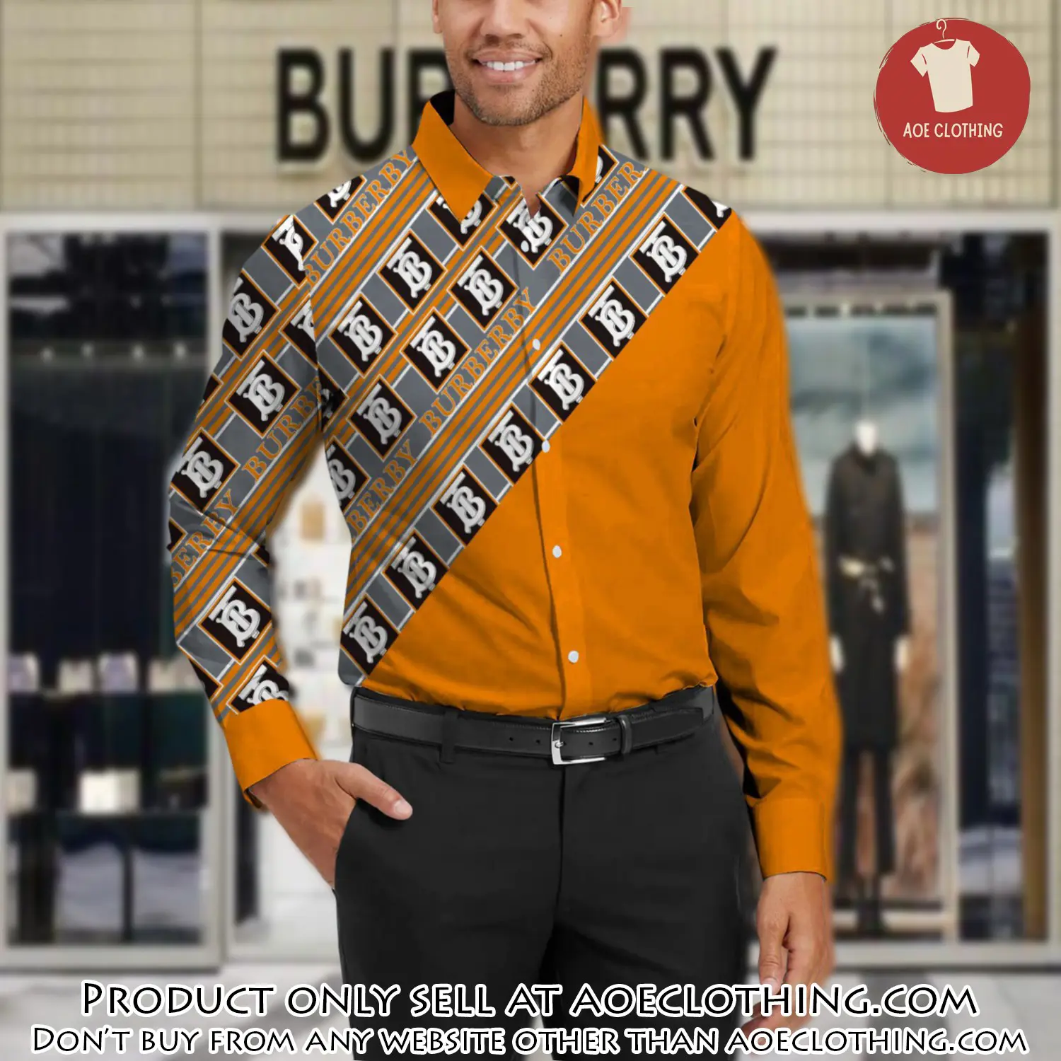 Burberry long sleeves button down shirt for elegant men lsb1014 aoe2345559